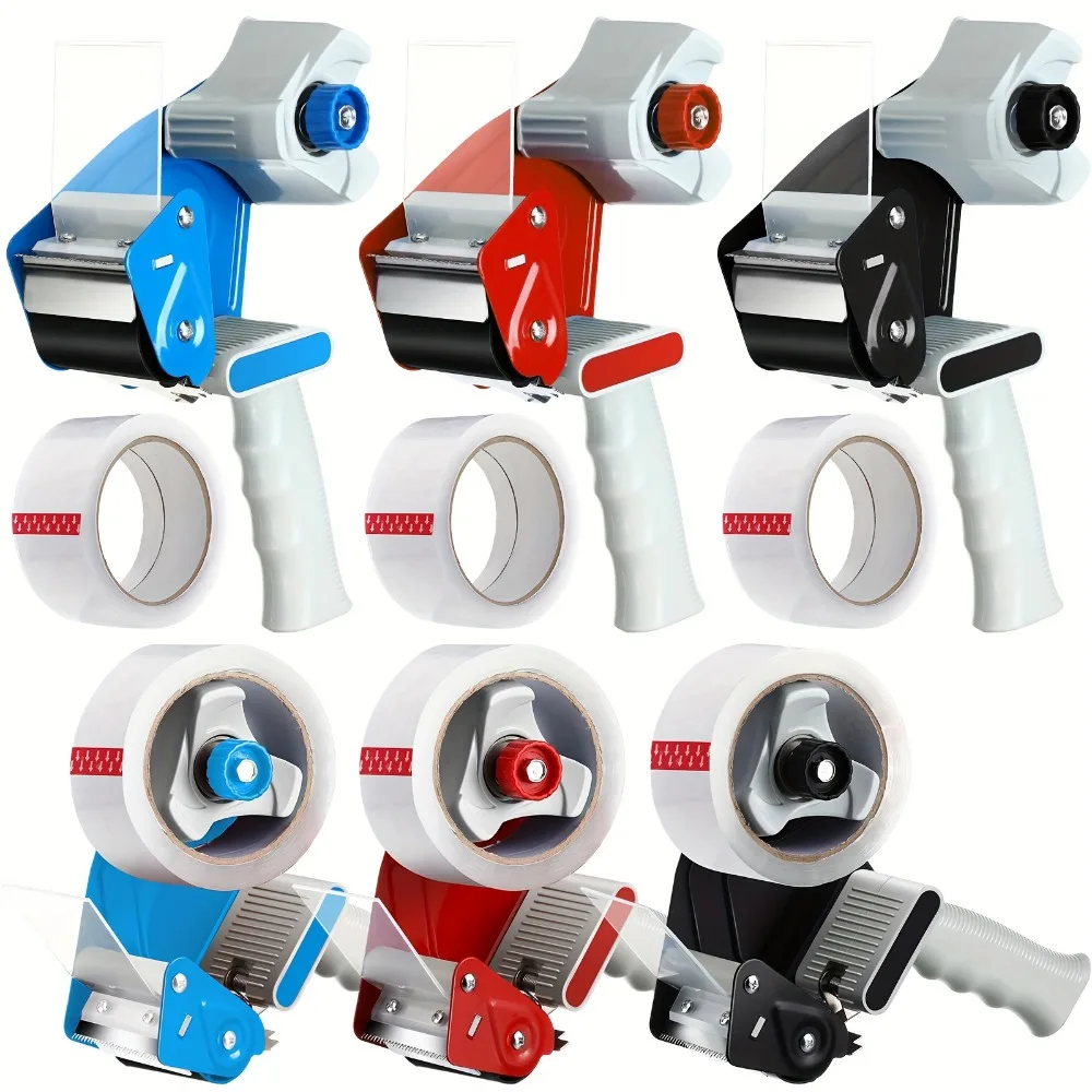 6 Pack Heavy-Duty All-in-One Packing Tape Dispenser Gun with 6 Roll 2 Inch 2.7 Mil Adhesive Tape -Dispensing System for Shipping
6 Pack Heavy-Duty All-in-One Packing Tape Dispenser Gun with 6 Roll 2 Inch 2.7 Mil Adhesive Tape -Dispensing System for Shipping
