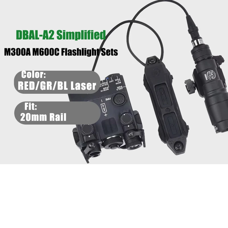 Tactical DBAL-A2 Simplified Version Surefir M300A M600C Flashlight Sets Red Dot Airsoft Indicator Fit 20mm Rail Hunting Laser
Tactical DBAL-A2 Simplified Version Surefir M300A M600C Flashlight Sets Red Dot Airsoft Indicator Fit 20mm Rail Hunting Laser