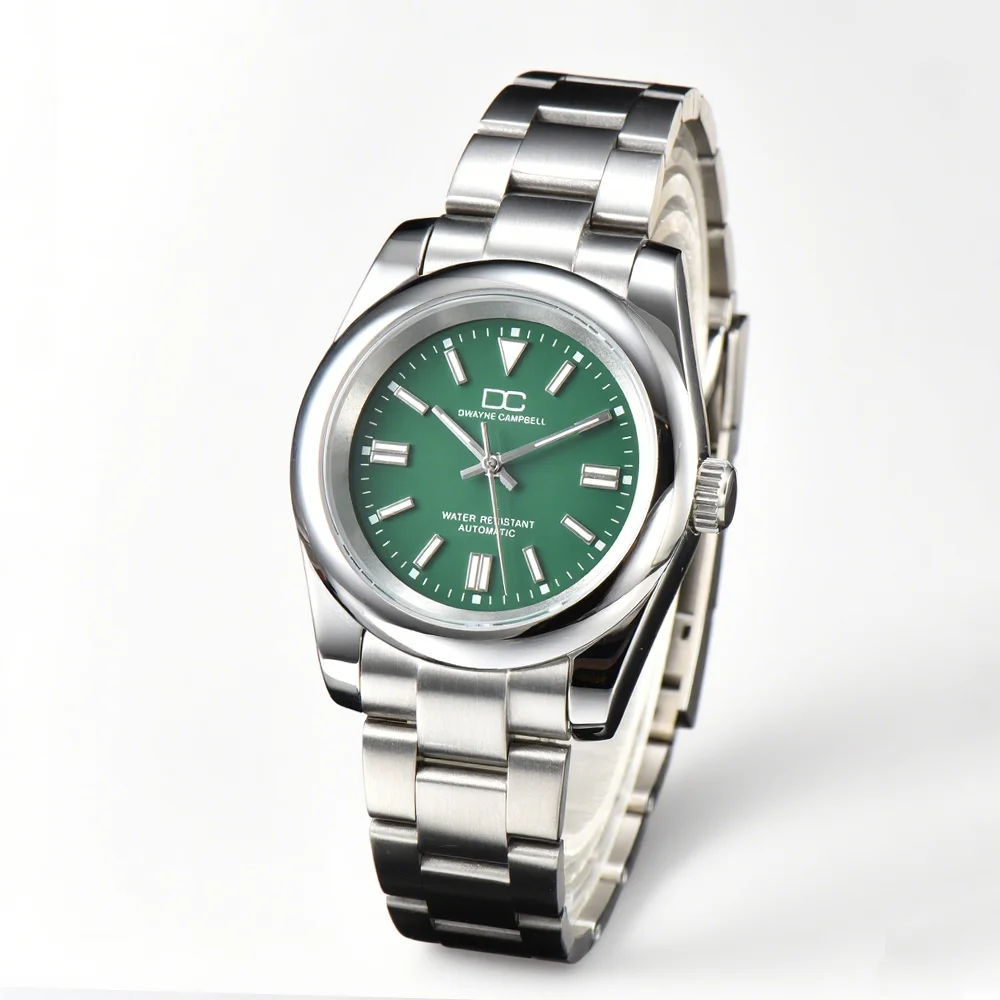 Custom Logo Watch Fit For NH35 Automatic mechanical watch 39MM New Silver Steel Watch Case Plane sapphire glass 28.5MM Dial
Custom Logo Watch Fit For NH35 Automatic mechanical watch 39MM New Silver Steel Watch Case Plane sapphire glass 28.5MM Dial