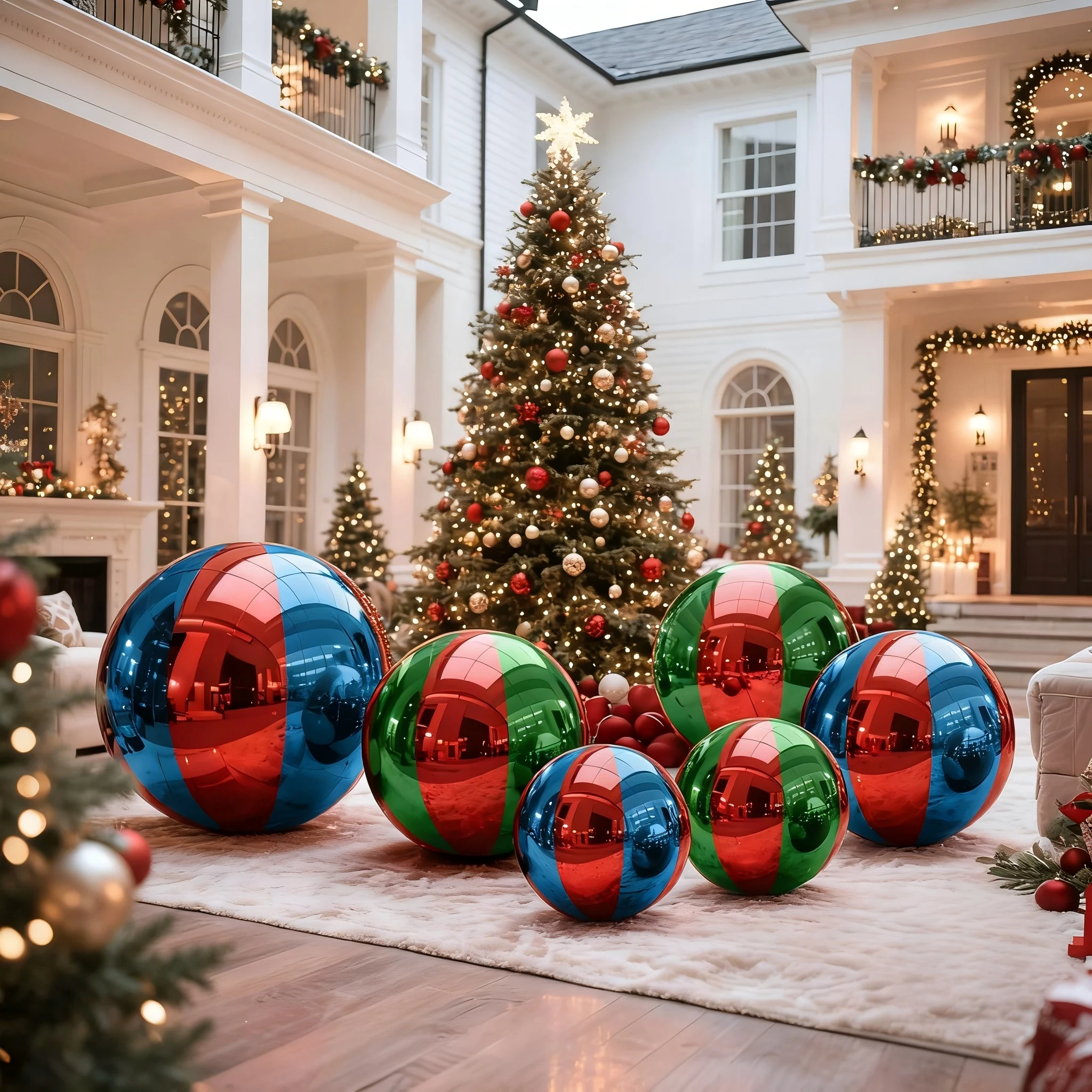 Christmas Outdoor Airtight Giant Mirror Hanging Balloon Shiny Inflatable Ball Large PVC Sealed Sphere For Birthday Decoration
Christmas Outdoor Airtight Giant Mirror Hanging Balloon Shiny Inflatable Ball Large PVC Sealed Sphere For Birthday Decoration
