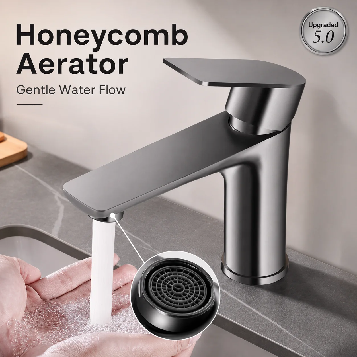 Bathroom Sink Faucet Stainless Steel Hot Cold Mixer Tap Single Handle Matte Black Silver Basin Tap
Bathroom Sink Faucet Stainless Steel Hot Cold Mixer Tap Single Handle Matte Black Silver Basin Tap