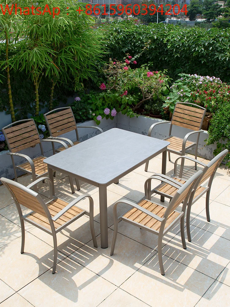 Outdoor dining tables and chairs combination of high-end luxury marble tables and chairs modern outdoor waterproof and sunscreen
Outdoor dining tables and chairs combination of high-end luxury marble tables and chairs modern outdoor waterproof and sunscreen