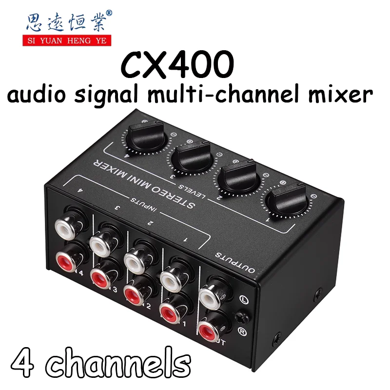 1pcs CX400 audio signal audio mixing stereo four-channel passive mixer multi-channel mixer
1pcs CX400 audio signal audio mixing stereo four-channel passive mixer multi-channel mixer