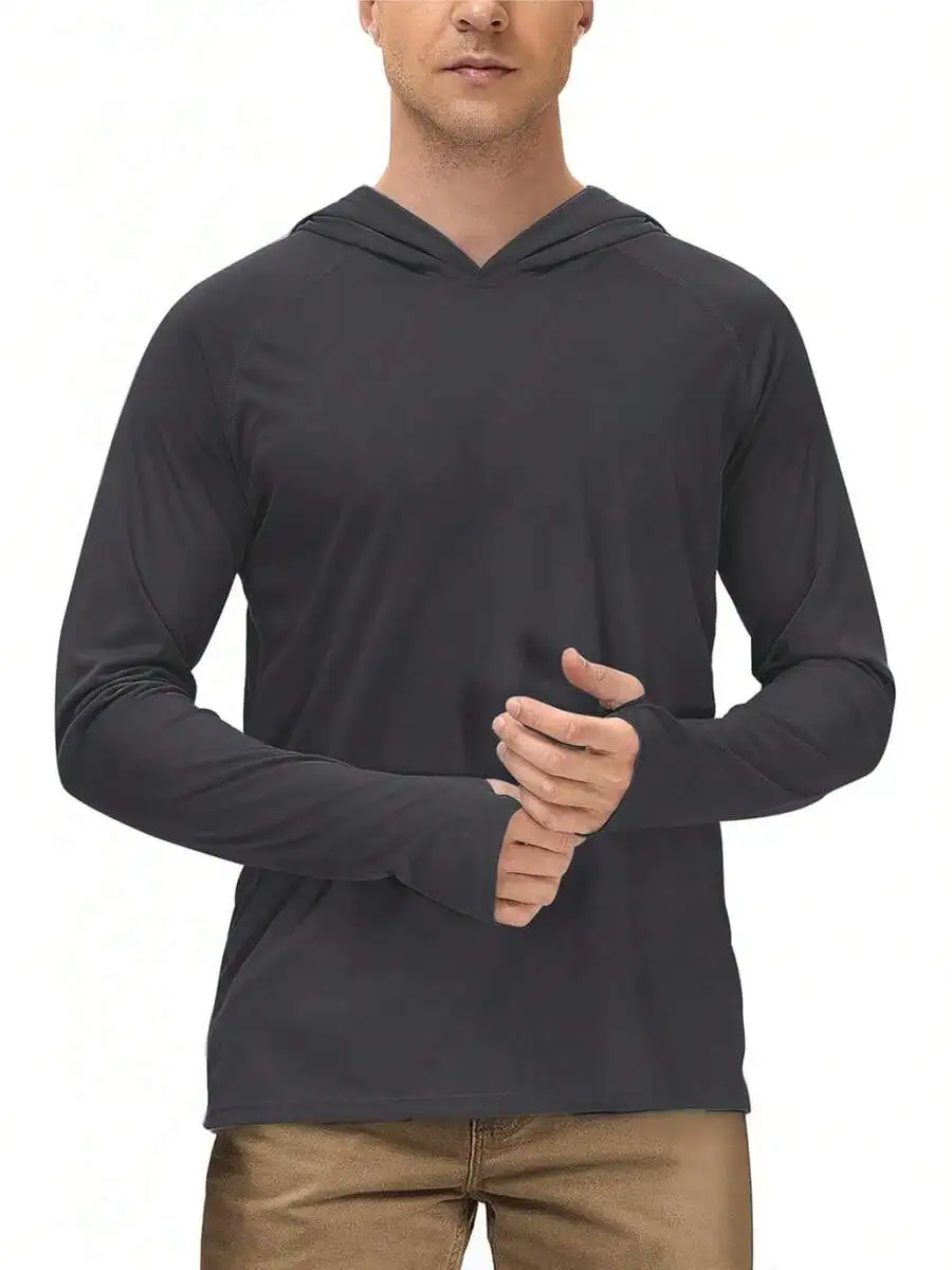Mens UPF 50+ Long Sleeve Hooded Sun Shirt For Hiking Fishing Running
Mens UPF 50+ Long Sleeve Hooded Sun Shirt For Hiking Fishing Running