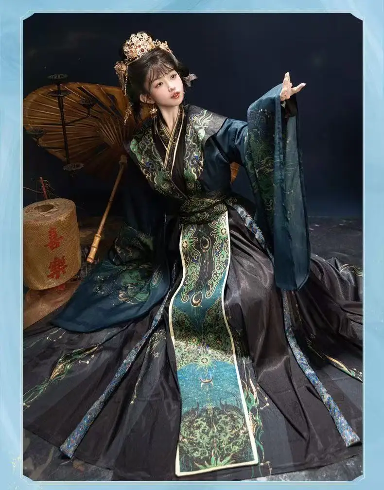 2026 Dark Black Hanfu for Men Women Ethnic Exotic Style Cross Collar Printing Clothing Traditional Chinese Hanfu Carnival suit
2026 Dark Black Hanfu for Men Women Ethnic Exotic Style Cross Collar Printing Clothing Traditional Chinese Hanfu Carnival suit