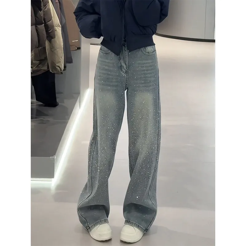 Women's High Waist Wide Leg Fce Lined Jeans Floor Length Straight Cut Loose Fit Anti Aging Spring New Design
Women's High Waist Wide Leg Fce Lined Jeans Floor Length Straight Cut Loose Fit Anti Aging Spring New Design