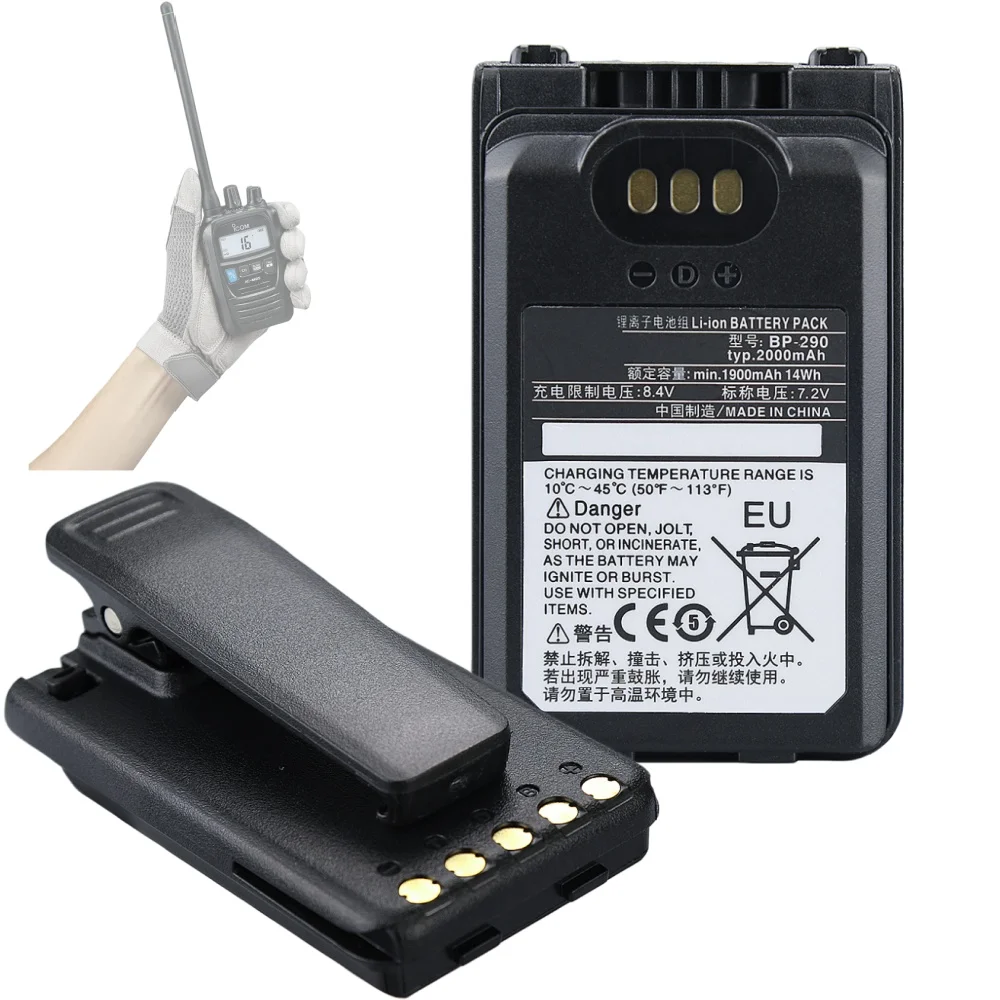 Сменный литий-ионный аккумулятор BP-290 7,2 В, 2000 мАч для Icom IC-F52D IC-F62D IC-M85 IC-M85E IC-M85UL IC-M85IS двусторонней радиосвязи
Сменный литий-ионный аккумулятор BP-290 7,2 В, 2000 мАч для Icom IC-F52D IC-F62D IC-M85 IC-M85E IC-M85UL IC-M85IS двусторонней радиосвязи