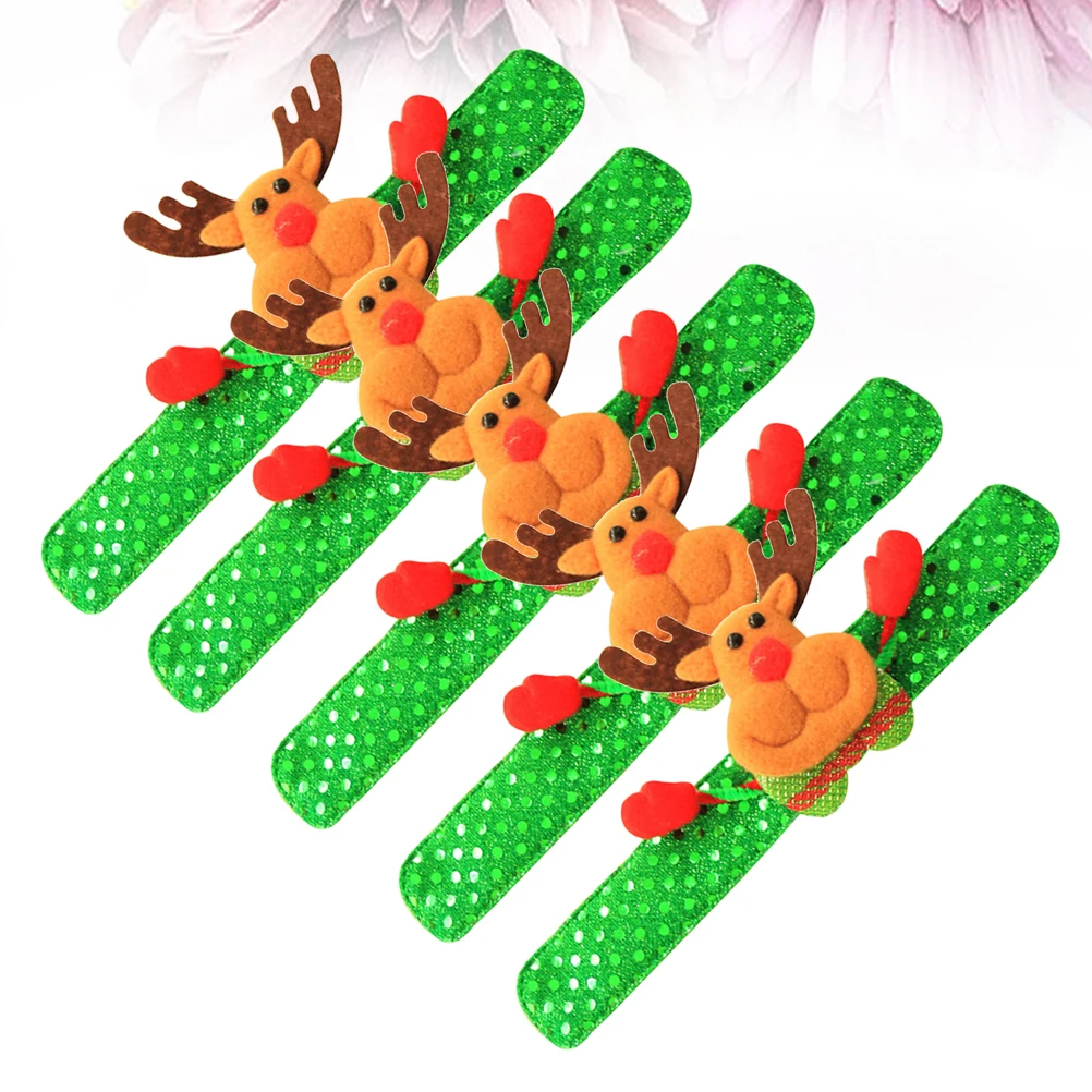 5 PCS Glowing Hand Circle Decorations Slap Bracelets for Kids Christmas Snap Child Xmas Ornaments
5 PCS Glowing Hand Circle Decorations Slap Bracelets for Kids Christmas Snap Child Xmas Ornaments