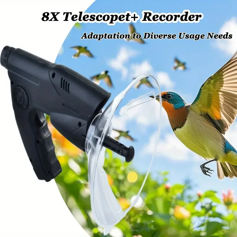 Monocular Bird-Watching Telescope 8X With Microphone Beginner-Friendly No Battery Bak4 Prism Ipx4 Waterproof For Recording Bird
Monocular Bird-Watching Telescope 8X With Microphone Beginner-Friendly No Battery Bak4 Prism Ipx4 Waterproof For Recording Bird