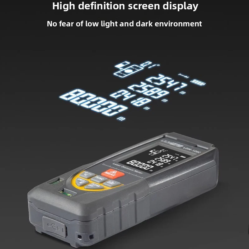 CEM Laser Distance Meter 50m 70m 100m 120m Rangefinder Digital Range Finder Dual Bubble Ruler Distance Measuring Tape
CEM Laser Distance Meter 50m 70m 100m 120m Rangefinder Digital Range Finder Dual Bubble Ruler Distance Measuring Tape