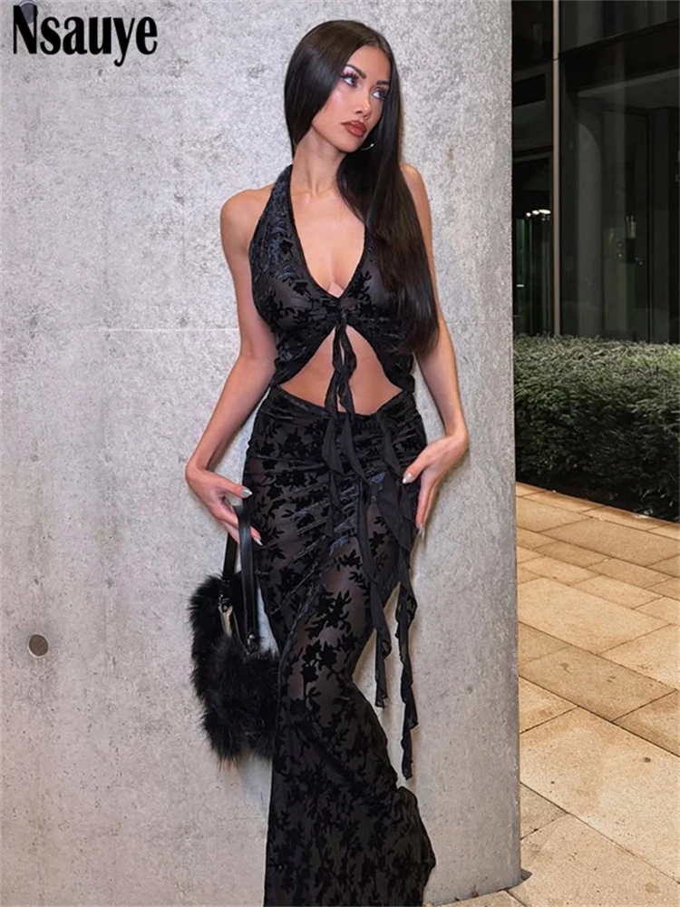 Nsauye Sexy Women Halter Club Mini Summer Crop Tops Party Evening Fashion Low Waisted Skirt Dress New In Matching Two Piece Set
Nsauye Sexy Women Halter Club Mini Summer Crop Tops Party Evening Fashion Low Waisted Skirt Dress New In Matching Two Piece Set