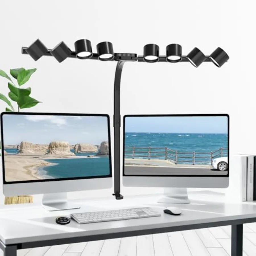 8 Light Sources Gooseneck Tree Desk Lamp with Clamp 24W Eye-Care Bright LED Desk Light with Free Rotation Dimmable Reading Tabl
8 Light Sources Gooseneck Tree Desk Lamp with Clamp 24W Eye-Care Bright LED Desk Light with Free Rotation Dimmable Reading Tabl