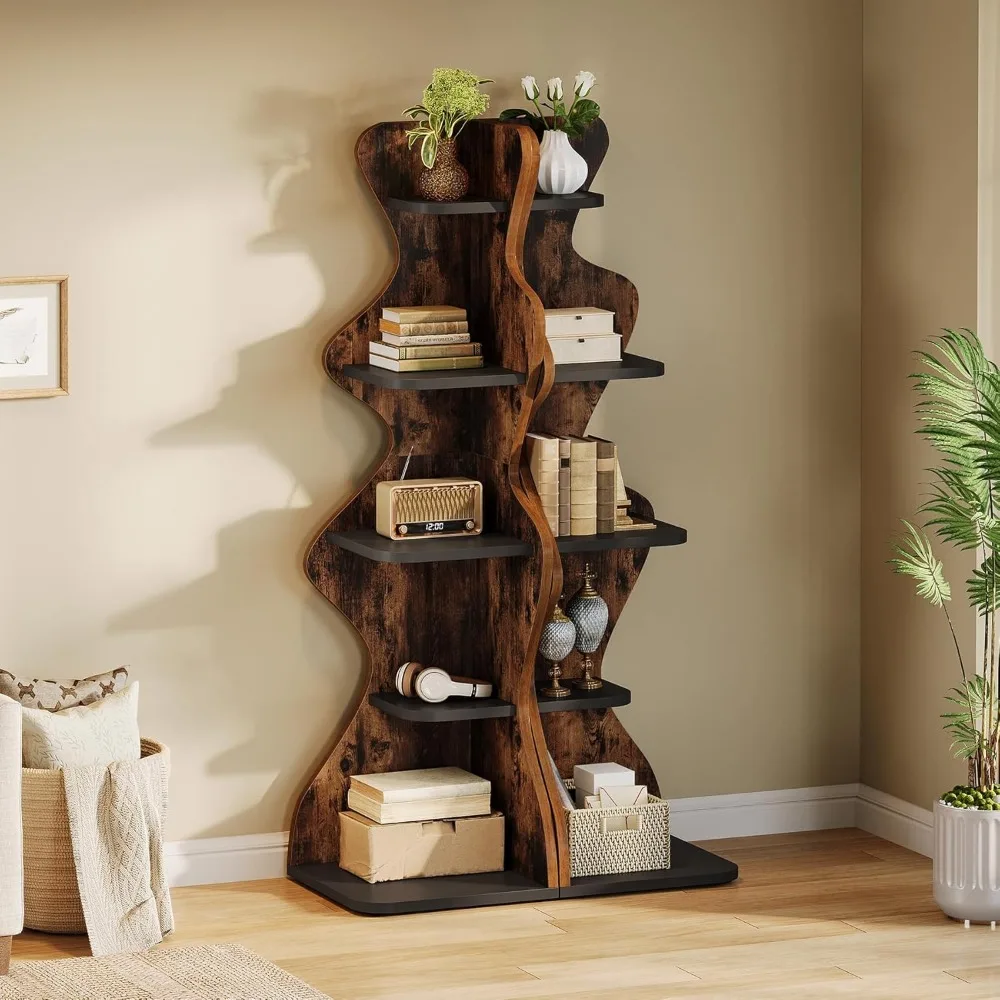 5-Tier Corner Shelf Set of 2, 69" Tall Wood Corner Bookshelf Square Rack Display Shelf, Freestanding Corner Storage Plant Stand
5-Tier Corner Shelf Set of 2, 69" Tall Wood Corner Bookshelf Square Rack Display Shelf, Freestanding Corner Storage Plant Stand