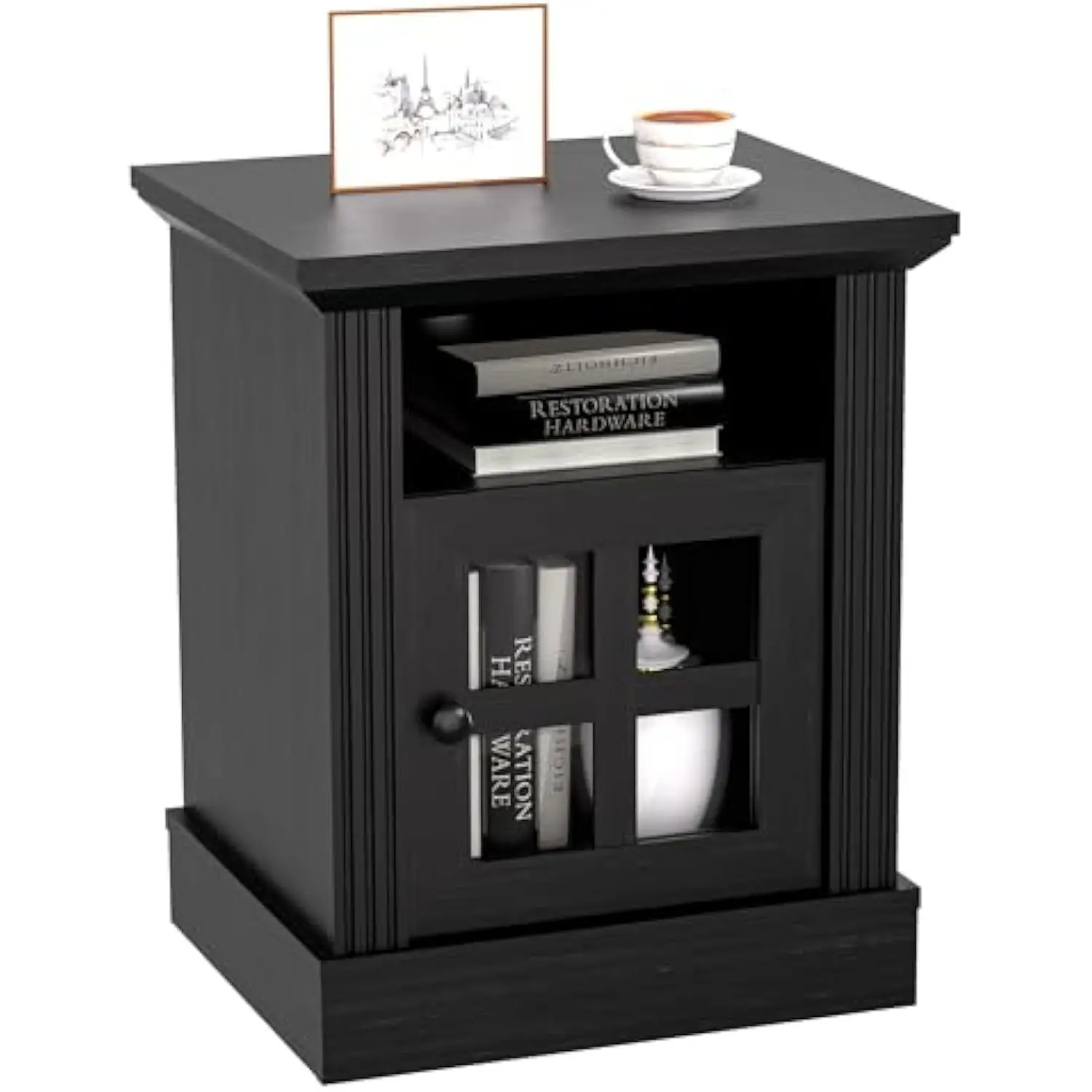 End Table with Storage Shelf, Farmhouse Nightstand W/Tempered Glass, 3-Tier Side Table Rustic Wood for Living Room, Bedroom, O
End Table with Storage Shelf, Farmhouse Nightstand W/Tempered Glass, 3-Tier Side Table Rustic Wood for Living Room, Bedroom, O