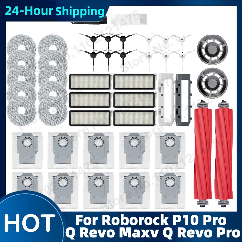 For Roborock Q Revo Maxv Q Revo Pro P10 Pro Main Side Brush Hepa Filter Mop Holder Dust Bag Spare Parts Vacuum Cleaner Accessori
For Roborock Q Revo Maxv Q Revo Pro P10 Pro Main Side Brush Hepa Filter Mop Holder Dust Bag Spare Parts Vacuum Cleaner Accessori