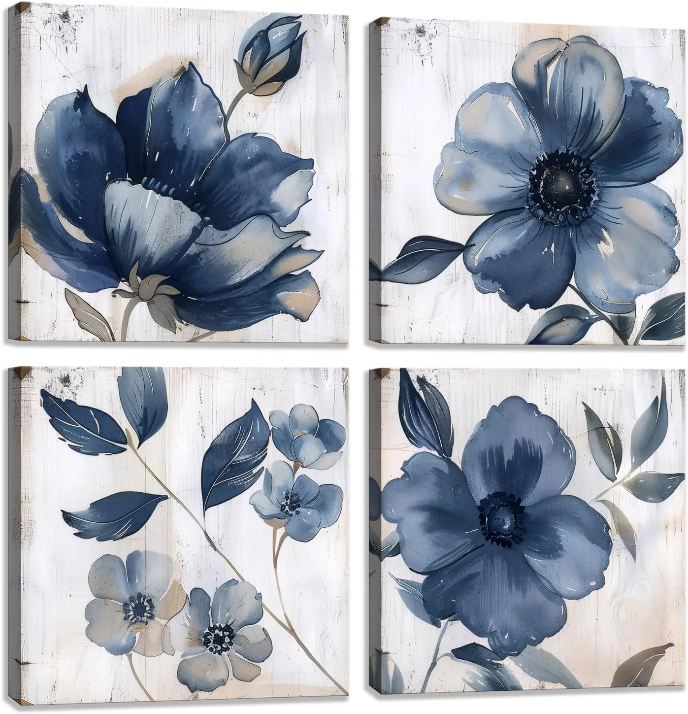 Qorvami Blue Floral Wall Art Set Of 4 Canvas Prints For Living Room Bedroom Dining Room Office Kitchen Bathroom Each 16 Inches
Qorvami Blue Floral Wall Art Set Of 4 Canvas Prints For Living Room Bedroom Dining Room Office Kitchen Bathroom Each 16 Inches