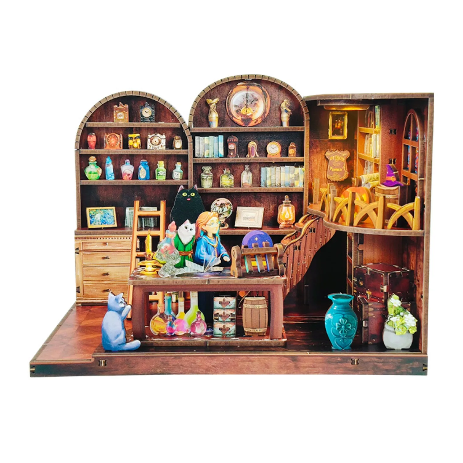 3D puzzle hand-assembled miniature scene magic potion laboratory creative hut DIY wooden educational toy BOOKNOOK BOOK NOOK
3D puzzle hand-assembled miniature scene magic potion laboratory creative hut DIY wooden educational toy BOOKNOOK BOOK NOOK