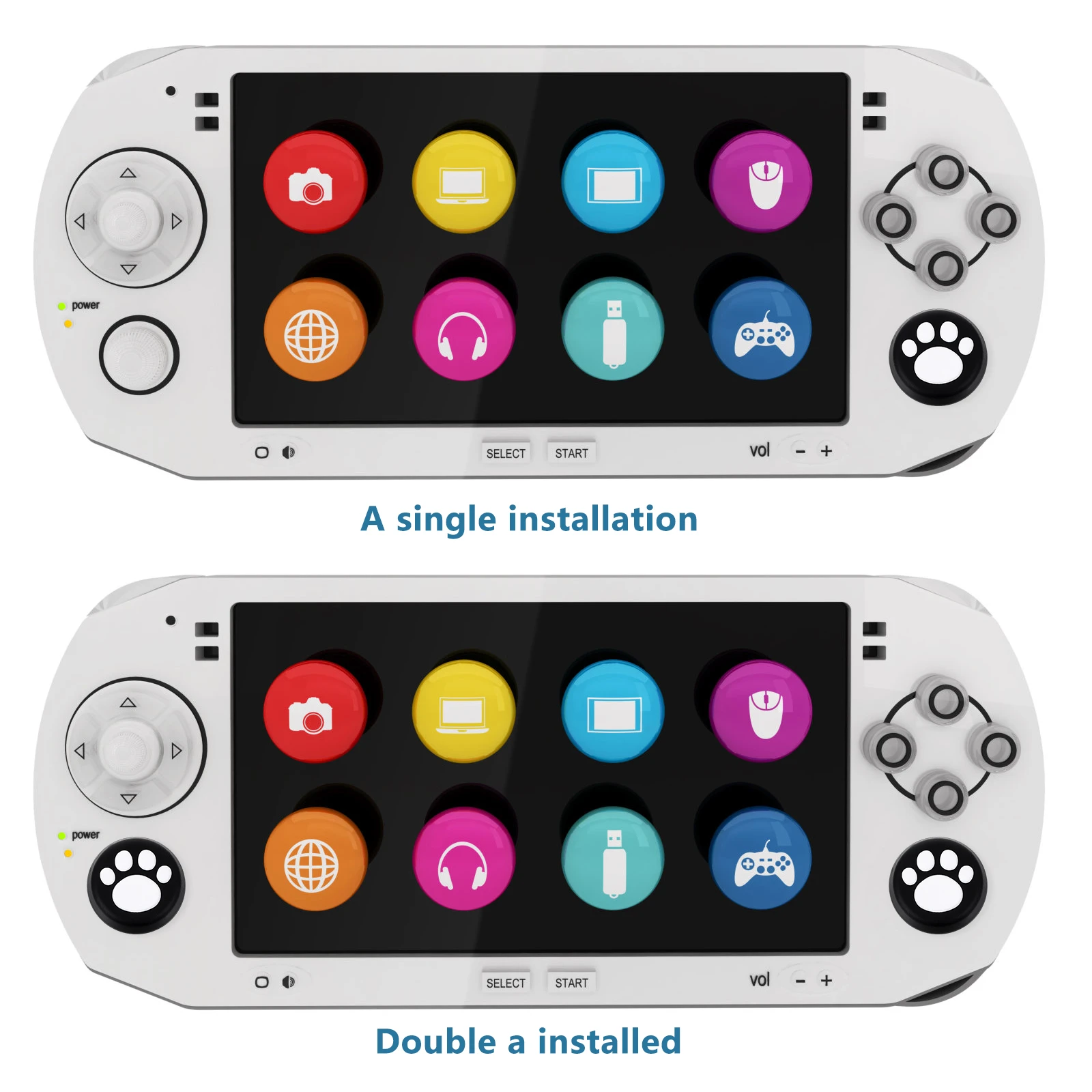 16 Pcs Silicone Cap with Handle Paw Print Controller Caps Joystick Grip Protector Cover Cat Claw Thumb Covers
16 Pcs Silicone Cap with Handle Paw Print Controller Caps Joystick Grip Protector Cover Cat Claw Thumb Covers