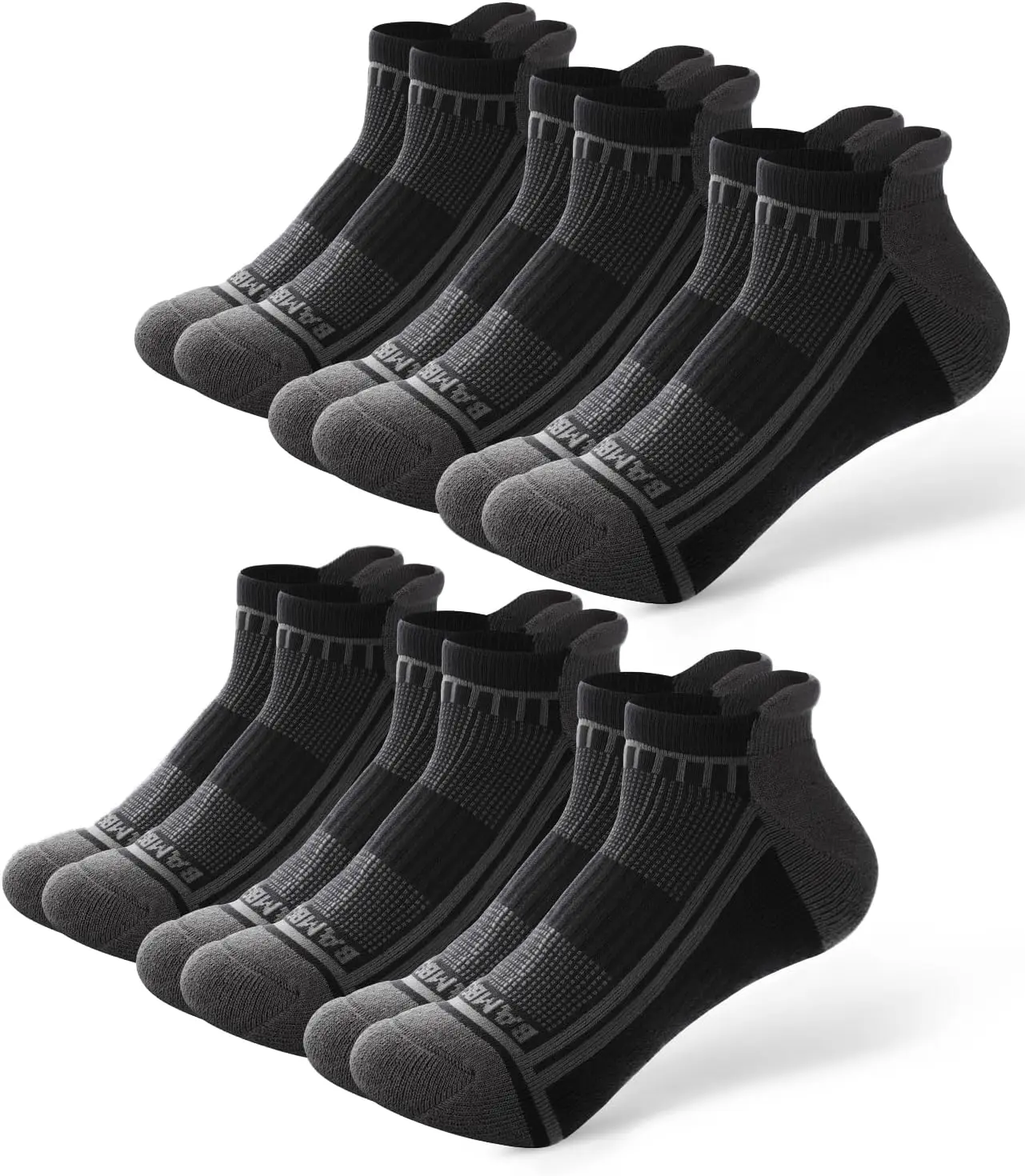 Men's Athletic Ankle Socks with Cushioning, Moisture Wicking, Arch Support, Breathable for Running - 8 Pack
Men's Athletic Ankle Socks with Cushioning, Moisture Wicking, Arch Support, Breathable for Running - 8 Pack