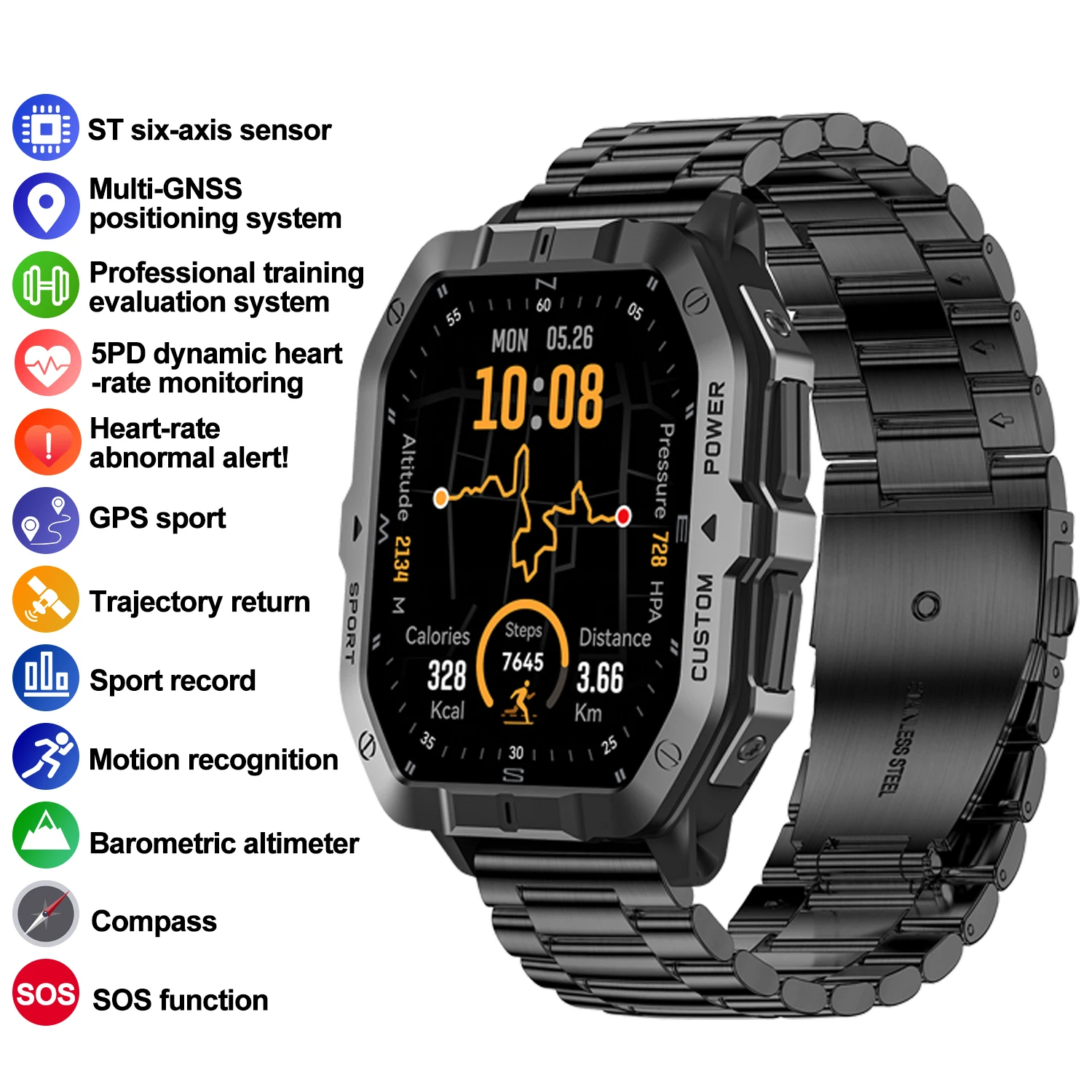 GPS Sport Smart Watch Men 2.02 Inch HD Dispaly Heart Rate Monitor Voice Calling Fitness Tracker Women Smartwatch for Android iOS
GPS Sport Smart Watch Men 2.02 Inch HD Dispaly Heart Rate Monitor Voice Calling Fitness Tracker Women Smartwatch for Android iOS