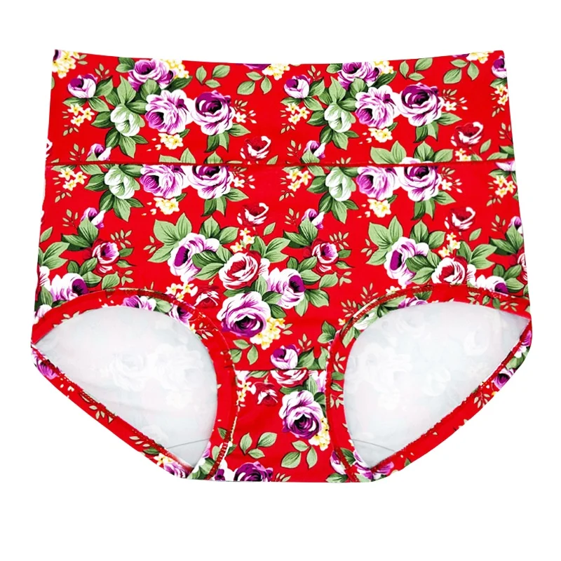 Women's High Waist Plus Size Panties Cotton Crotch Breathable Triangle Underwear Sexy Hip Lifting Floral Printed Briefs
Women's High Waist Plus Size Panties Cotton Crotch Breathable Triangle Underwear Sexy Hip Lifting Floral Printed Briefs