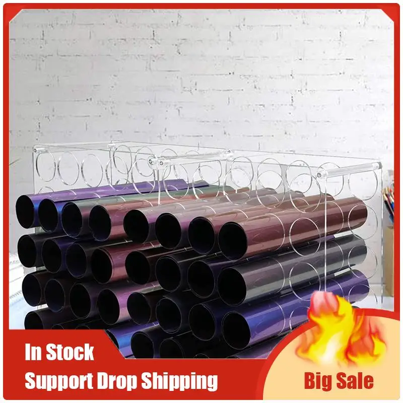 A70U New Vinyl Roll Storage Rack With 25 Holes, Vinyl Roll Holder For Craft Room, 12Inch X 12Inch, 2Inch Holes
A70U New Vinyl Roll Storage Rack With 25 Holes, Vinyl Roll Holder For Craft Room, 12Inch X 12Inch, 2Inch Holes