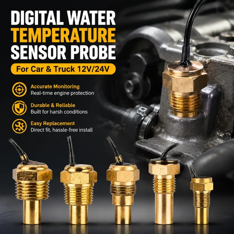 12V 24V Vehicle Truck Digital Water Temperature Sensor Plug Modified Thermometer Special Induction Probe Auto Engine
12V 24V Vehicle Truck Digital Water Temperature Sensor Plug Modified Thermometer Special Induction Probe Auto Engine