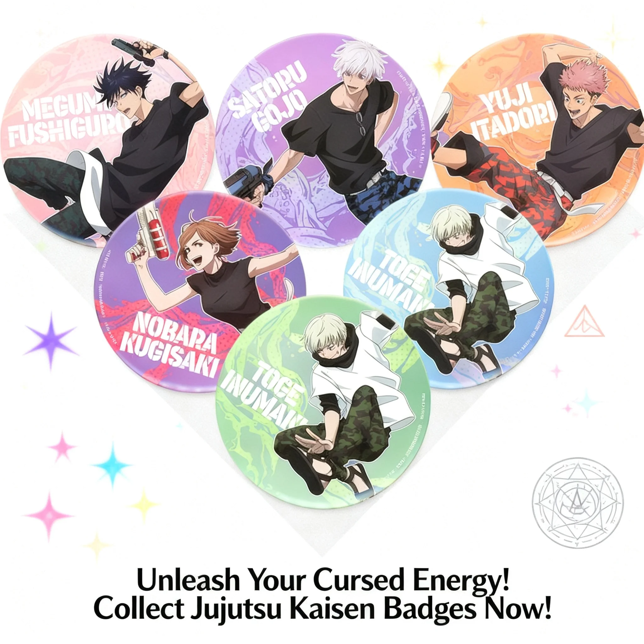 Jujutsu Kaisen Anime Badge Yuji Itadori Toge Inumaki Satoru Gojo Nobara Kugisaki Pendant
Jujutsu Kaisen Anime Badge Yuji Itadori Toge Inumaki Satoru Gojo Nobara Kugisaki Pendant