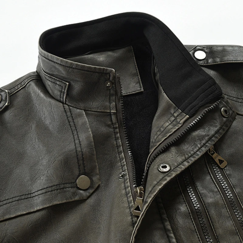 High Quality Men's Leather Jackets Hoodies Thick Inner Zipper Jacket Long Sleeve Hat Detachable Elastic Motorcycle Coat
High Quality Men's Leather Jackets Hoodies Thick Inner Zipper Jacket Long Sleeve Hat Detachable Elastic Motorcycle Coat
