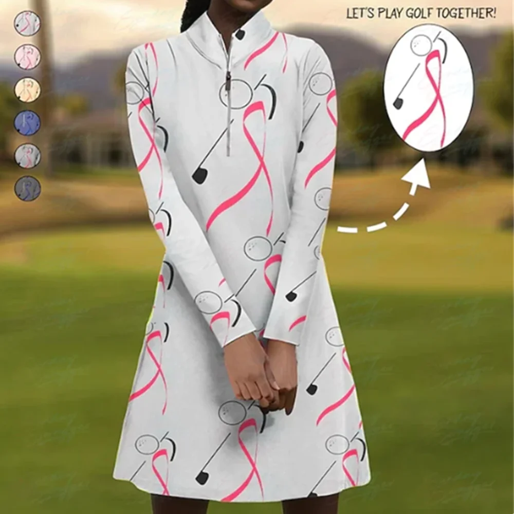 Ladies golf dress, simple, comfortable, long-sleeved tennis dress, fresh in autumn 2024.
Ladies golf dress, simple, comfortable, long-sleeved tennis dress, fresh in autumn 2024.