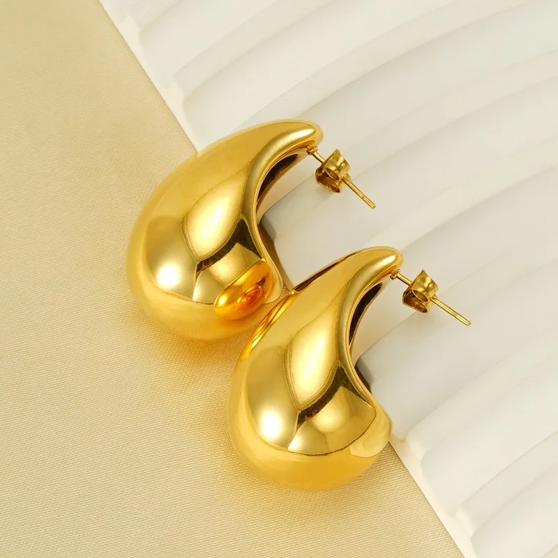 High-end Chubby Water Drop Earrings Women's Wind Titanium Steel Light Luxury Fashion Versatile Temperament Earrings
High-end Chubby Water Drop Earrings Women's Wind Titanium Steel Light Luxury Fashion Versatile Temperament Earrings
