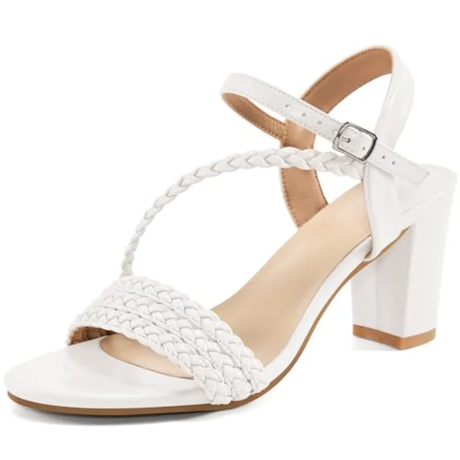 HARENCE Strappy Women High Heels: 3.2 Inch Comfortable Shoes Prom Party Wedding, Peep Open toe Sandals, Block Heels for Work Bu
HARENCE Strappy Women High Heels: 3.2 Inch Comfortable Shoes Prom Party Wedding, Peep Open toe Sandals, Block Heels for Work Bu