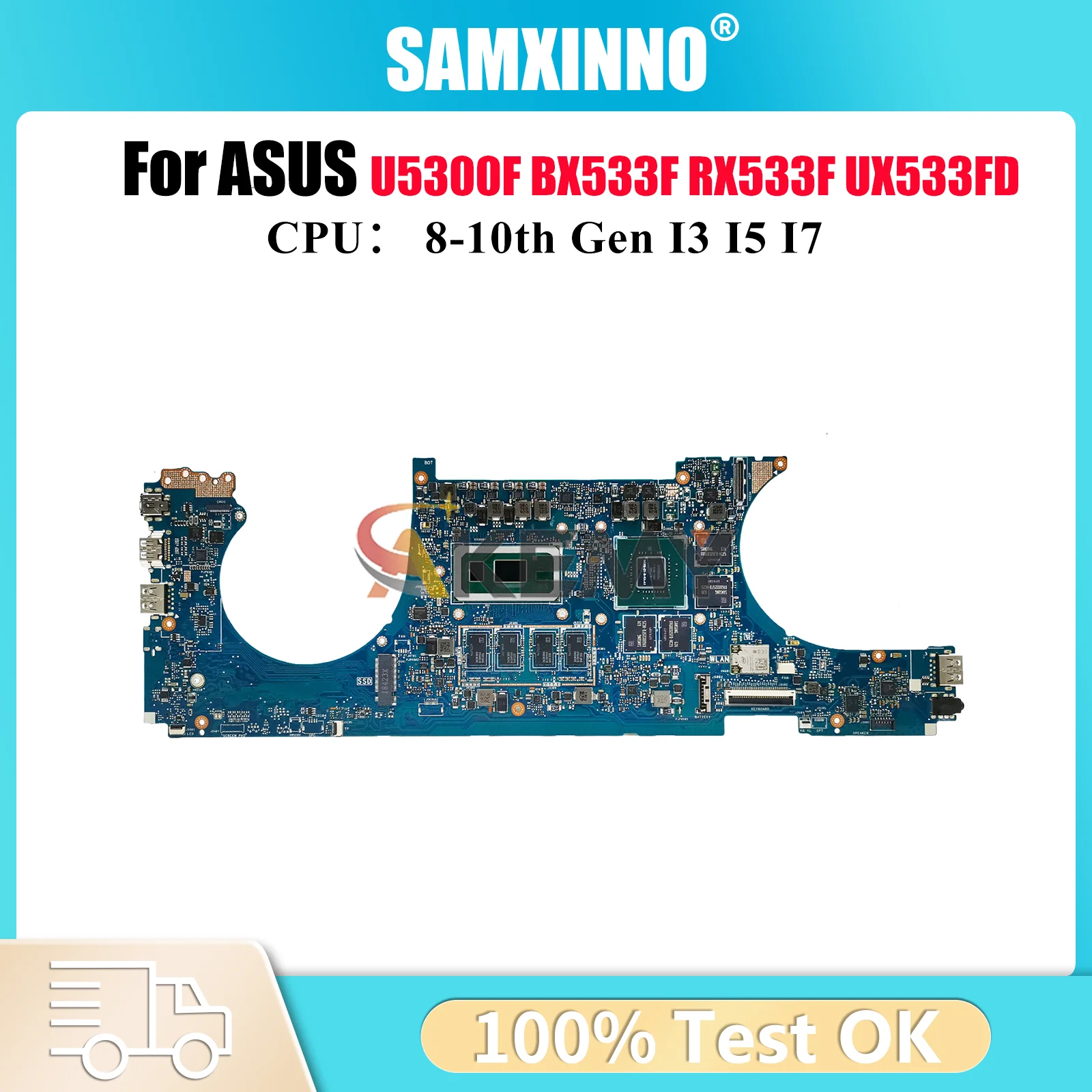 UX533FD Материнская плата для ноутбука ASUS ZenBook UX533FN U5300F BX533F UX533FD RX533F UX533F Материнская плата для ноутбука с процессором I3 I5 I7 stk
UX533FD Материнская плата для ноутбука ASUS ZenBook UX533FN U5300F BX533F UX533FD RX533F UX533F Материнская плата для ноутбука с процессором I3 I5 I7 stk