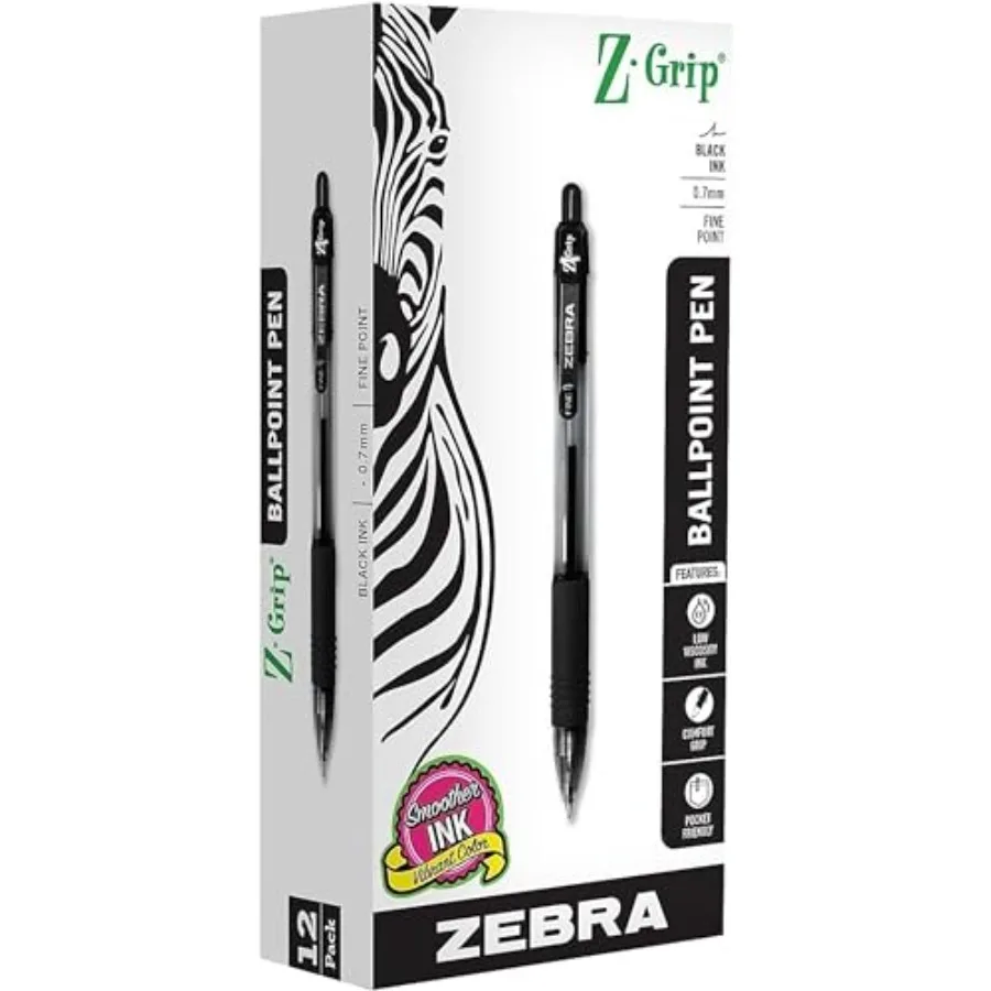 Z-Grip Retractable Ballpoint Pen, Smooth-Flowing Ink, Fine Point, 0.7mm, School and Office Supplies, Ideal for Note-Taking, Jou
Z-Grip Retractable Ballpoint Pen, Smooth-Flowing Ink, Fine Point, 0.7mm, School and Office Supplies, Ideal for Note-Taking, Jou
