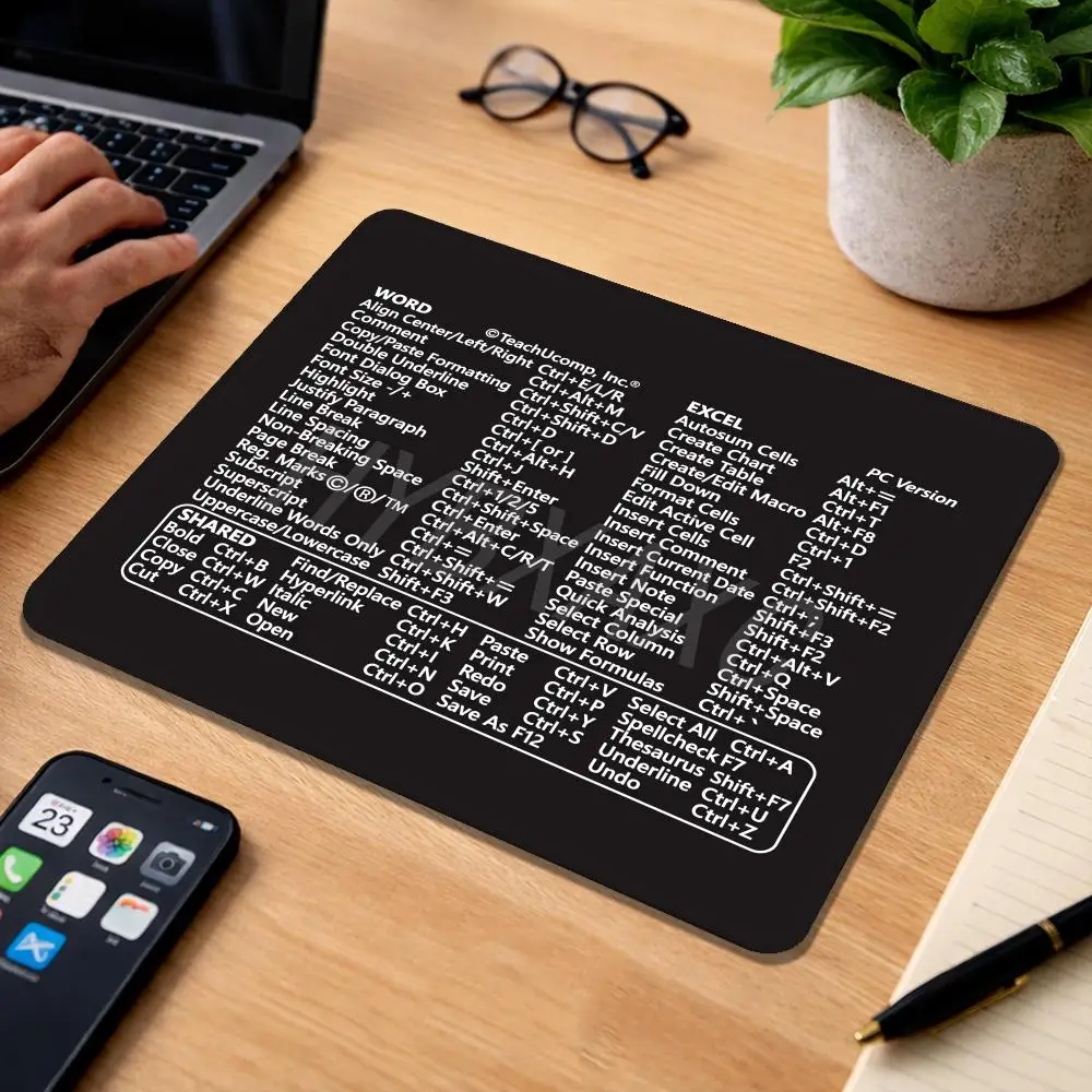 HYBXAXC Black White Office Hotkey Print Mouse Pad Non-Slip Rubber Desk Mat Extended Keyboard Pad for Workspace Decor
HYBXAXC Black White Office Hotkey Print Mouse Pad Non-Slip Rubber Desk Mat Extended Keyboard Pad for Workspace Decor