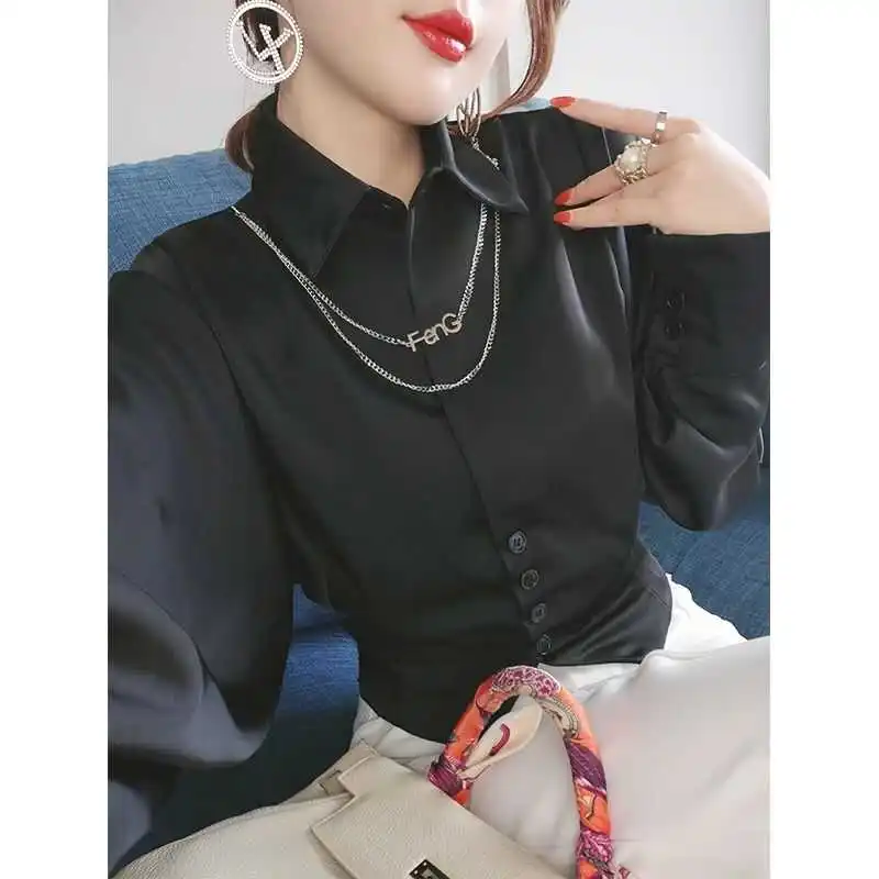 Faionable Commuter Profional irt Women's Spring Autumn New Design Sensation Small Cro Match Small irt Top
Faionable Commuter Profional irt Women's Spring Autumn New Design Sensation Small Cro Match Small irt Top