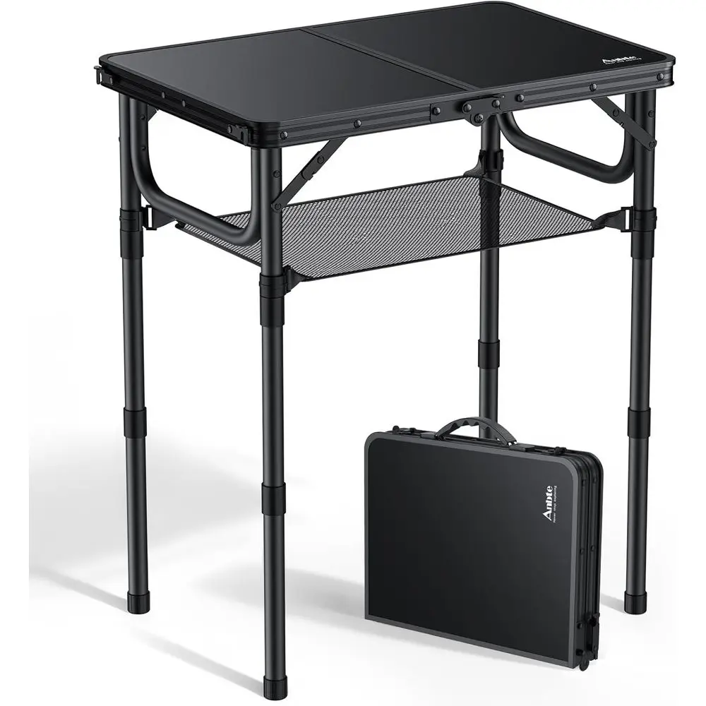 olding Camping Table with Storage Net, e Black 2t Picnic Table 23.2" x 16" Outdoor Table Adjustable Height Max 27.5", Lightweigh
olding Camping Table with Storage Net, e Black 2t Picnic Table 23.2" x 16" Outdoor Table Adjustable Height Max 27.5", Lightweigh