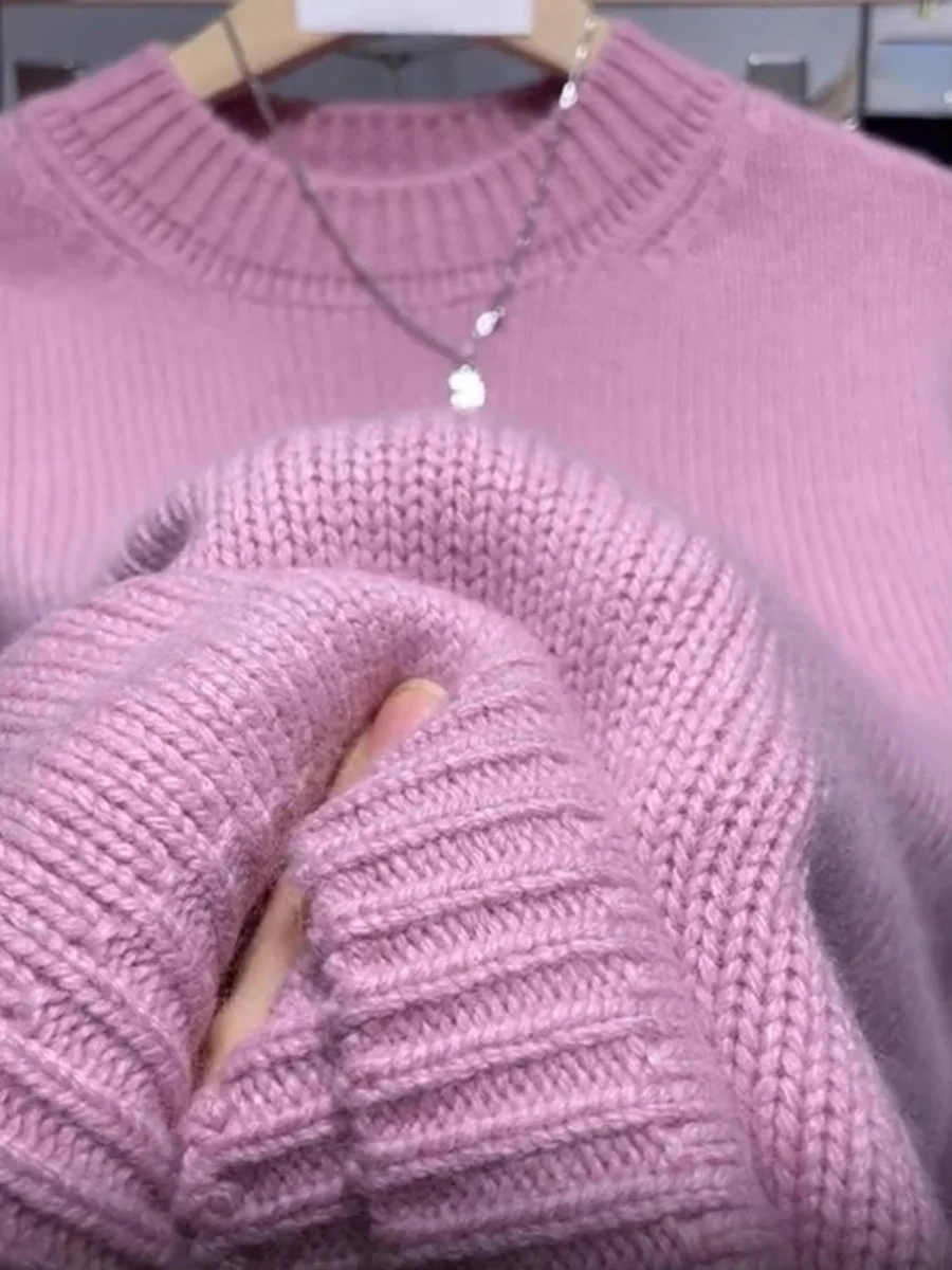 Pullover Knitted Soft Cozy Pink Sweater Women's round Neck Loose Fit Comfortable Korean Style Casual Fashion Autumn Winter Ne...
Pullover Knitted Soft Cozy Pink Sweater Women's round Neck Loose Fit Comfortable Korean Style Casual Fashion Autumn Winter Ne...