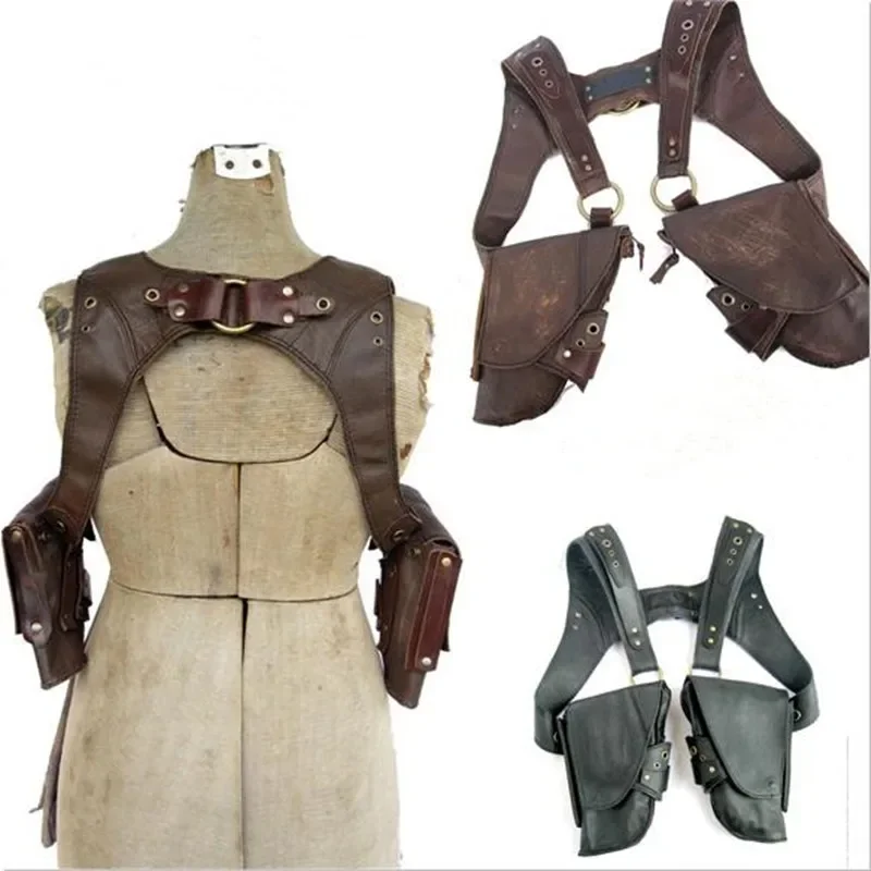Steampunk Medieval Leather Shoulder Bag Vintage Phone Case Wallet Double Pocket Holster Festival Viking Pirate Costume Purse Men
Steampunk Medieval Leather Shoulder Bag Vintage Phone Case Wallet Double Pocket Holster Festival Viking Pirate Costume Purse Men