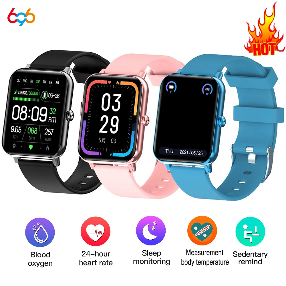 Smart Watches Men Heartrate Blood Pressure Temperature Measurement Waterproof 1.69 Inch TFT Full Touch Screen Smartwatch Women
Smart Watches Men Heartrate Blood Pressure Temperature Measurement Waterproof 1.69 Inch TFT Full Touch Screen Smartwatch Women