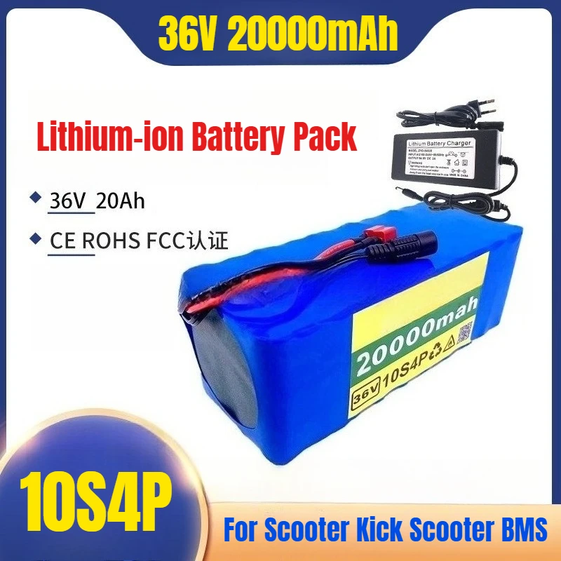 10S4P 36V 20000mAh Lithium-ion Battery Pack for Scooter Kick Scooter BMS
10S4P 36V 20000mAh Lithium-ion Battery Pack for Scooter Kick Scooter BMS