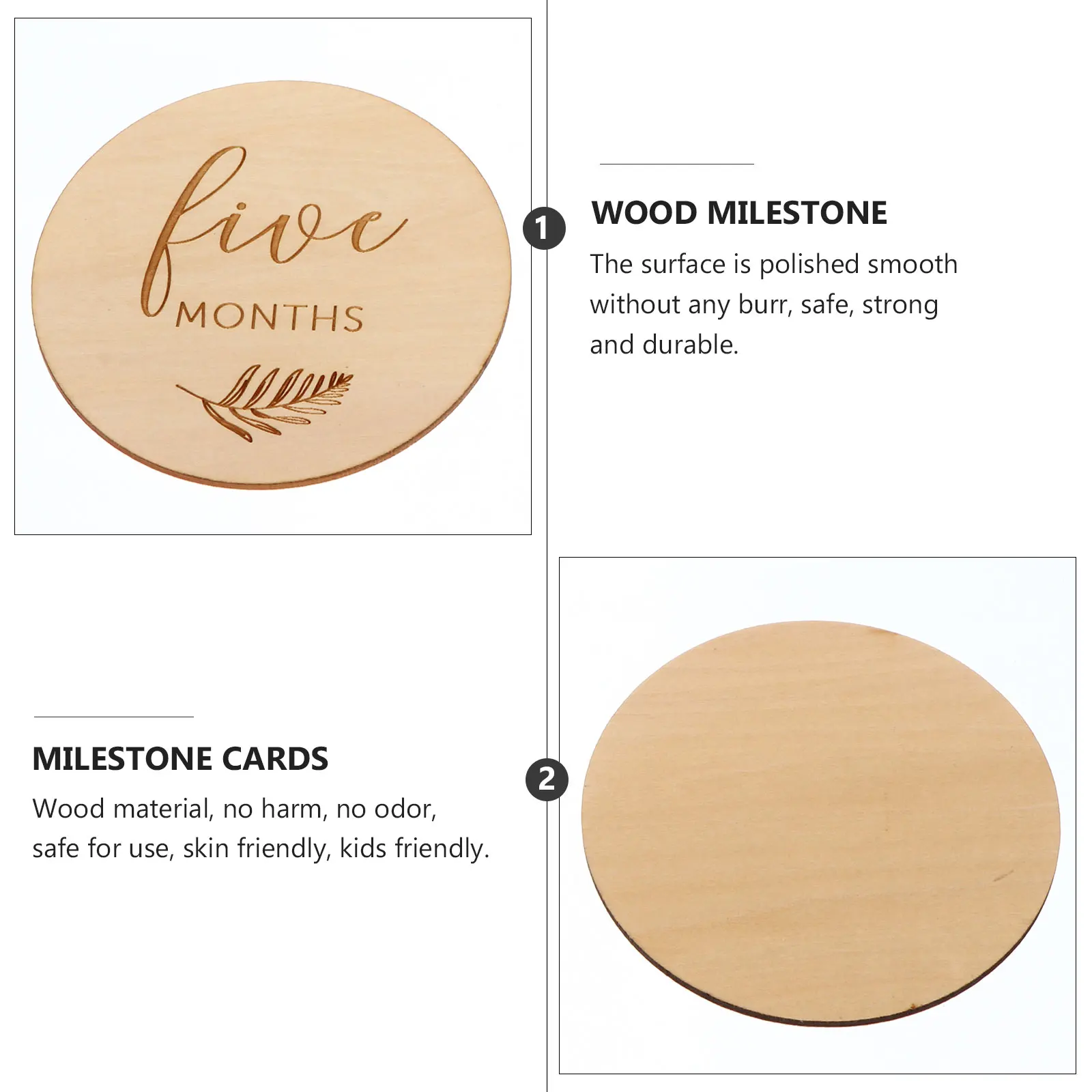 12 Pcs Growth Commemorative Card Monthly Milestone Discs Newborn Wood Baby Double Sided Cards
12 Pcs Growth Commemorative Card Monthly Milestone Discs Newborn Wood Baby Double Sided Cards