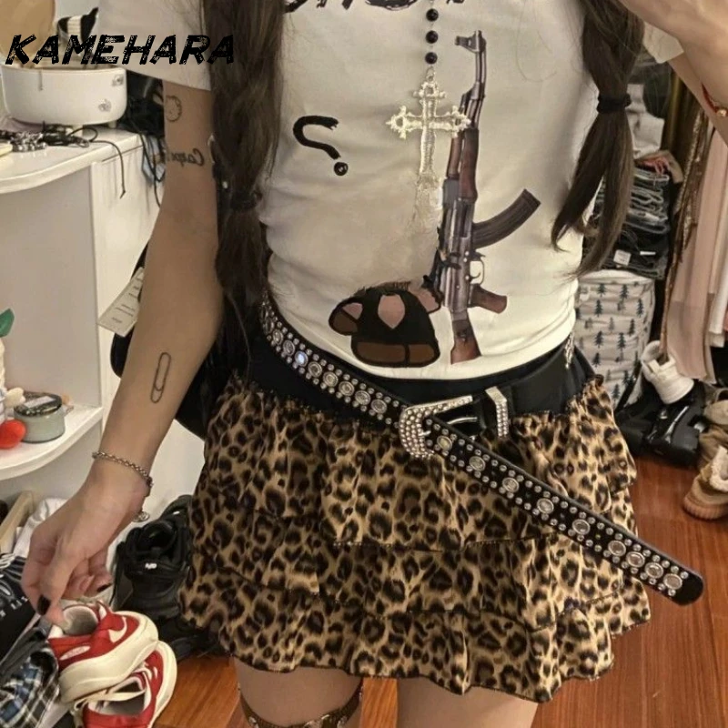 KAMEHARA Japanese Millennial Hot Girl Summer Subculture Y2K Cake Puffy Skirt Leopard Print Patchwork Short Skirt Shibuya Skirts
KAMEHARA Japanese Millennial Hot Girl Summer Subculture Y2K Cake Puffy Skirt Leopard Print Patchwork Short Skirt Shibuya Skirts