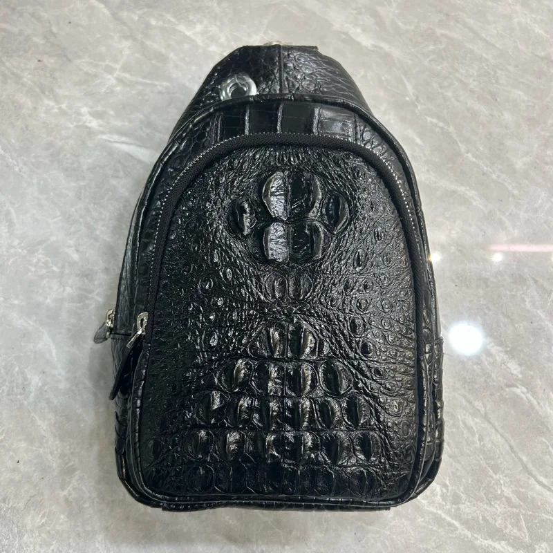 25. Новая нагрудная сумка с крокодиловым черепом для мужчин, повседневная универсальная сумка через плечо из натуральной крокодиловой кожи, модная черная сумка 45
25. Новая нагрудная сумка с крокодиловым черепом для мужчин, повседневная универсальная сумка через плечо из натуральной крокодиловой кожи, модная черная сумка 45