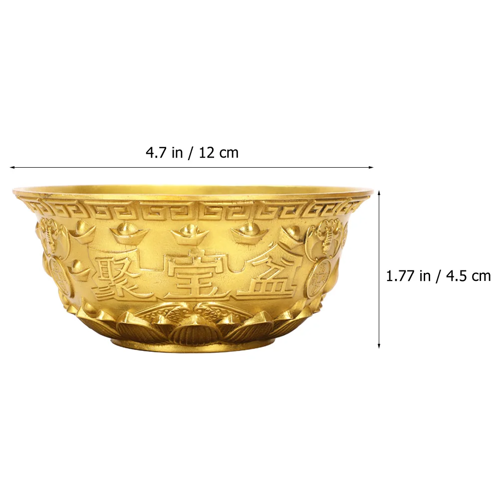 Chinese Gold Brass Treasure Basin Bowl Bowl Desktop Decoration Tabletop Ornament Home Office Gift
Chinese Gold Brass Treasure Basin Bowl Bowl Desktop Decoration Tabletop Ornament Home Office Gift