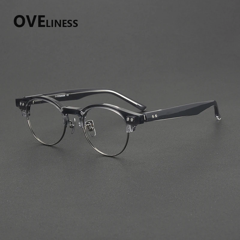 Acetate Titanium Glasses Frame Men women Brand Design Vintage Round Eyeglasses frame Retro Ultralight High Quality Eyewear
Acetate Titanium Glasses Frame Men women Brand Design Vintage Round Eyeglasses frame Retro Ultralight High Quality Eyewear
