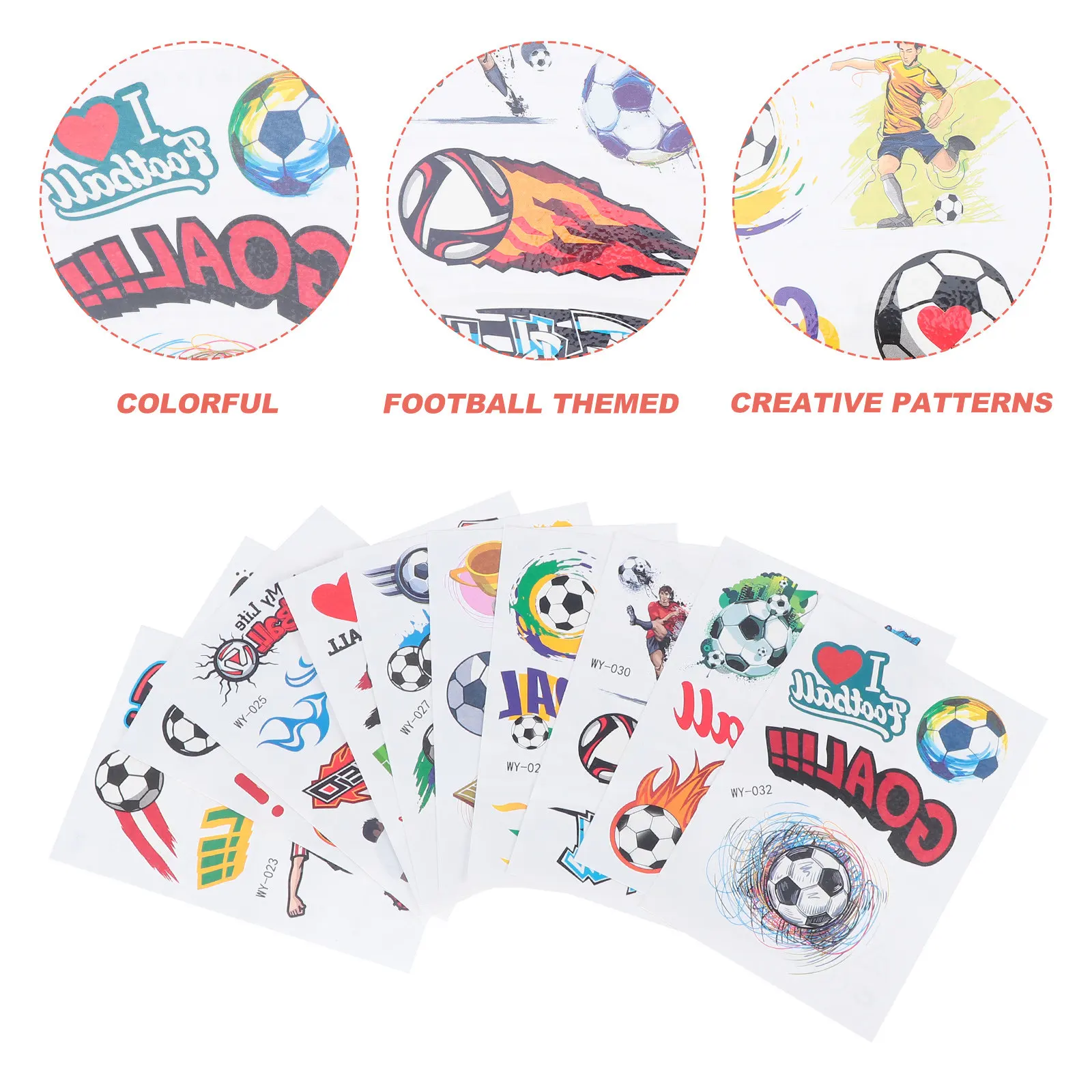 10 Sheets Tattoos Stickers Sports Football Tattoos Stickers Themed Body Decals Waterproof Breathable Temporary
10 Sheets Tattoos Stickers Sports Football Tattoos Stickers Themed Body Decals Waterproof Breathable Temporary