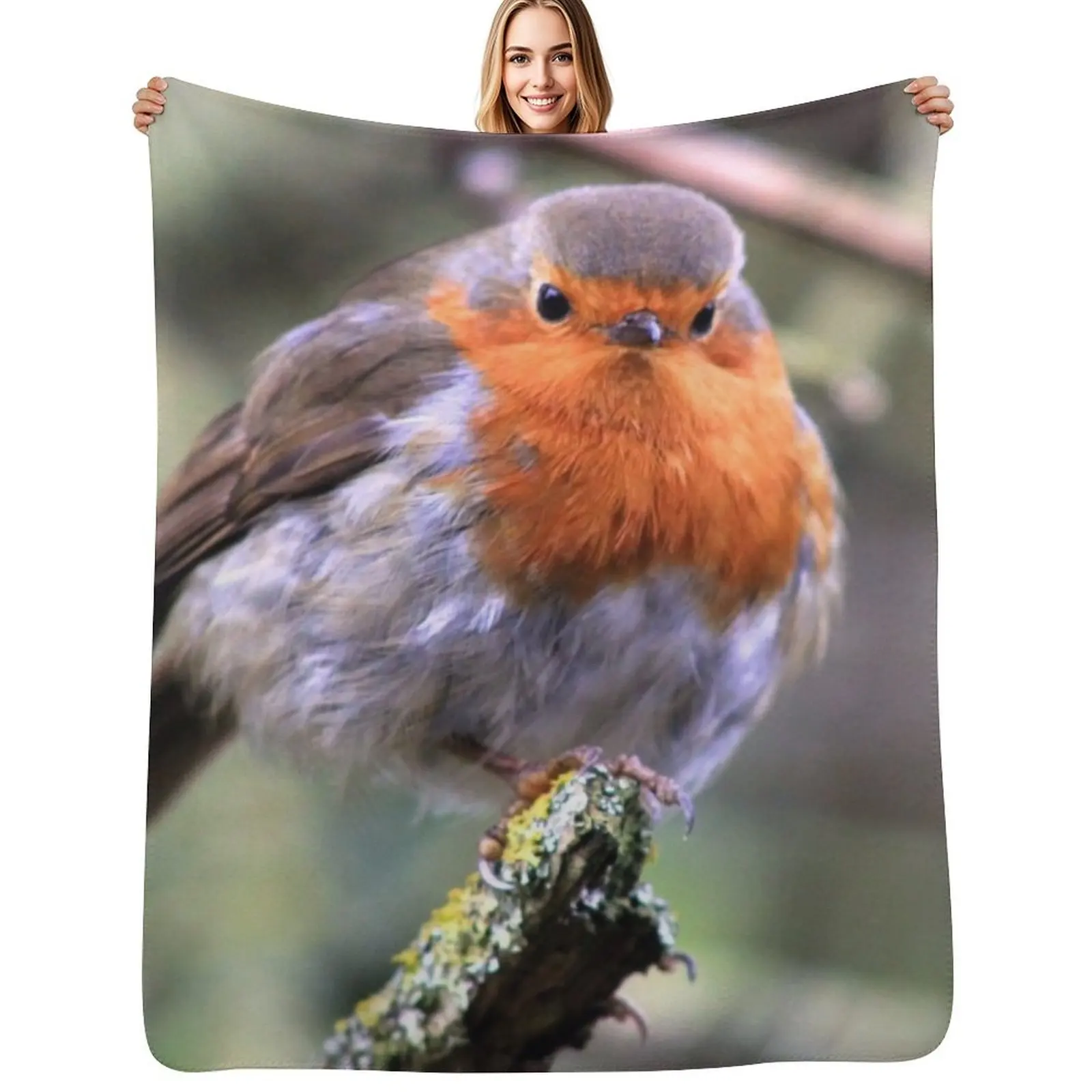 Robin Watching Me Throw Blanket Air Conditioner Soft Blanket for Office Home
Robin Watching Me Throw Blanket Air Conditioner Soft Blanket for Office Home