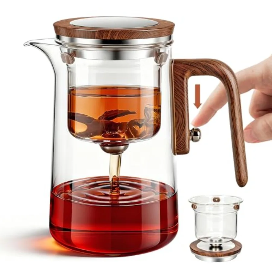 Enchant Series Glass Magic Teapot with Magnetic Infuser, Modern Personal Tea Pot for Loose Leaf Tea Visual Brewing Easy Clean -
Enchant Series Glass Magic Teapot with Magnetic Infuser, Modern Personal Tea Pot for Loose Leaf Tea Visual Brewing Easy Clean -