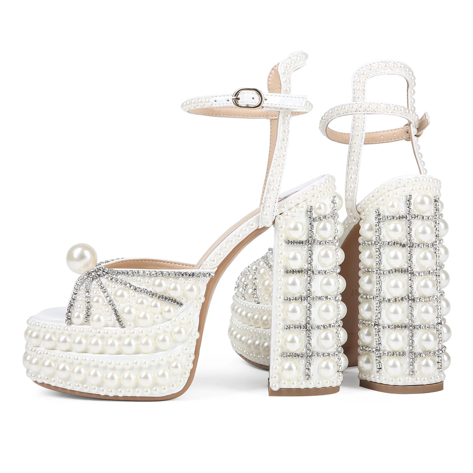 MKKHOU Fashion Pumps New High Quality Pearl Wedding Shoes Fish Mouth Shoes Thick Bottom High Heel Sandals Full Dress Women Shoes
MKKHOU Fashion Pumps New High Quality Pearl Wedding Shoes Fish Mouth Shoes Thick Bottom High Heel Sandals Full Dress Women Shoes